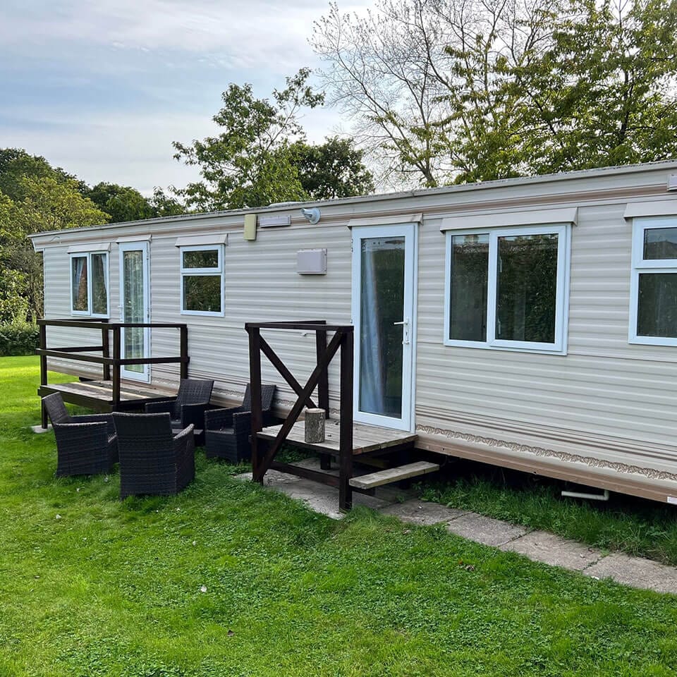 Static caravan for hire at the Coppleridge
